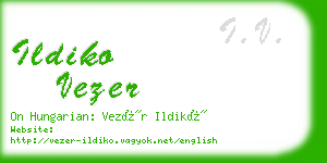 ildiko vezer business card